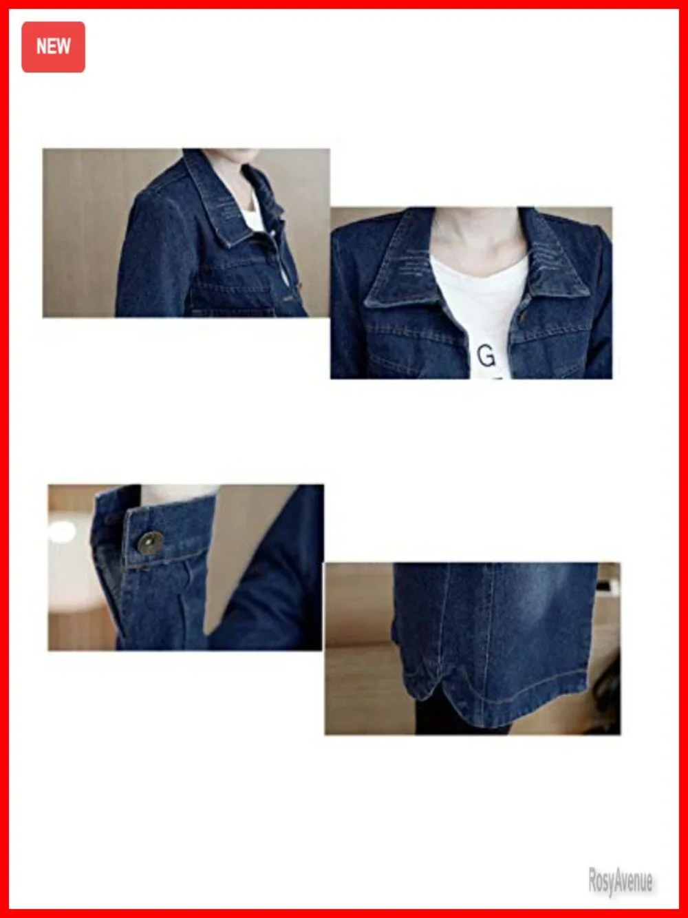 Distressed Denim Jacket Long Sleeve Button Down Fringed Coat Outerwear